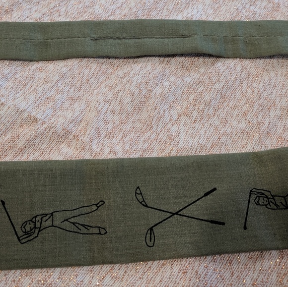 Vintage square golf tie made in Vermont Flamstead - Picture 5 of 8